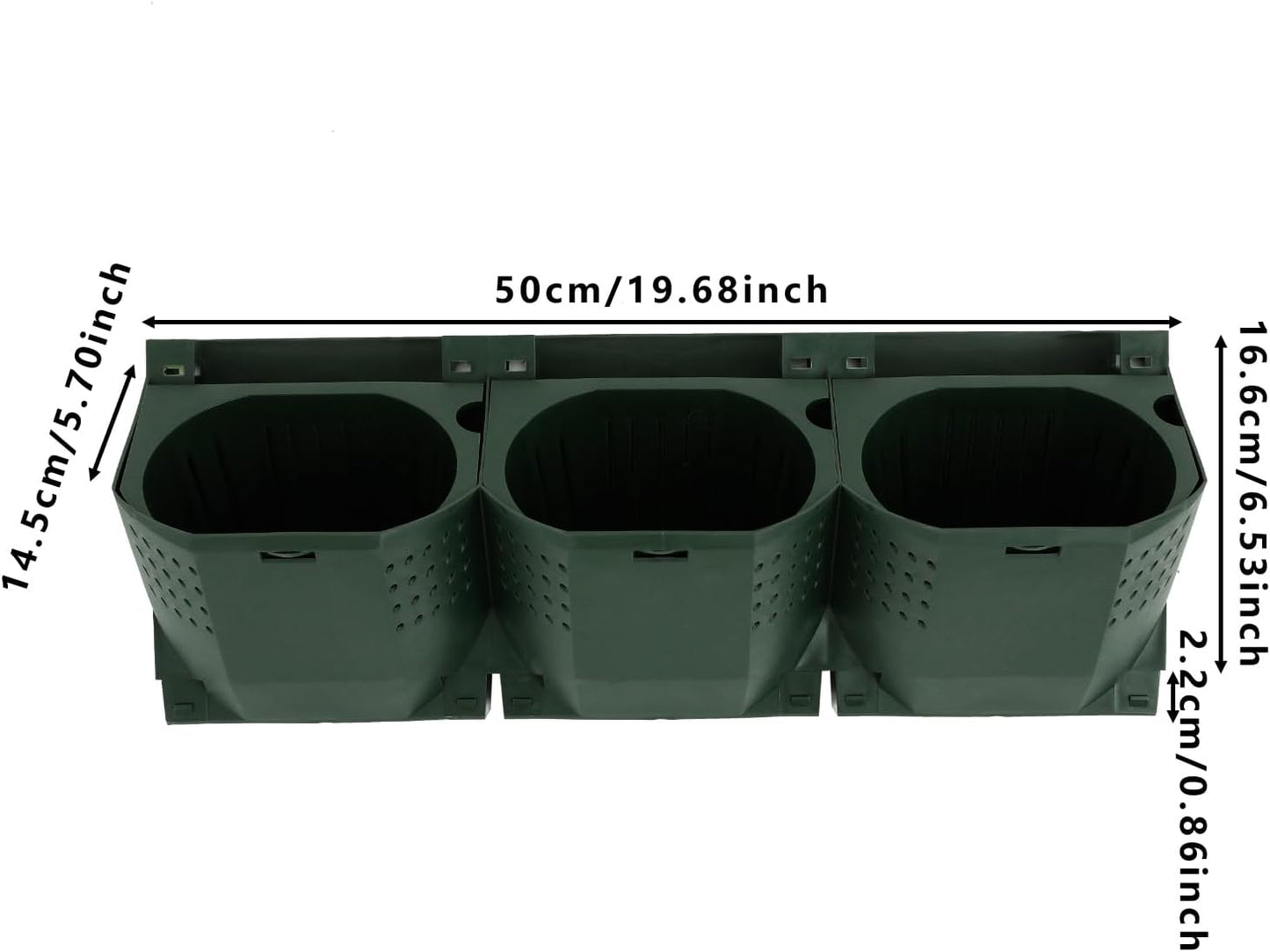 Self Watering Wall Planter | 36 Pots Vertical Garden Planter for Indoor Plants | Wall-Mounted Stackable wall planter | Hanging Plant Flower Pot Holder | 10.56 Fl Oz Each Individual Pot | Army Green