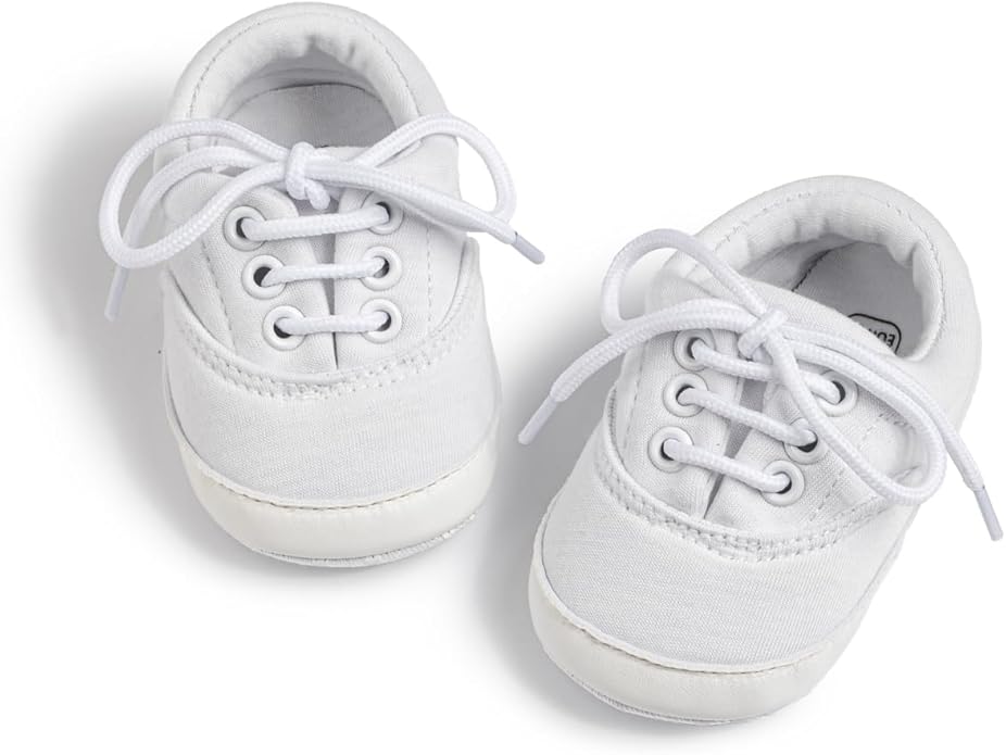 Morbido Infant Baby Boys Girls Canvas Sneaker Toddler Slip On Anti Skid Newborn First Walkers Candy Shoes for 0-18 Months