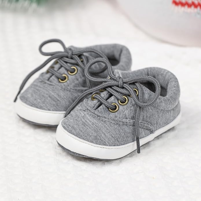 Morbido Infant Baby Boys Girls Canvas Sneaker Toddler Slip On Anti Skid Newborn First Walkers Candy Shoes for 0-18 Months