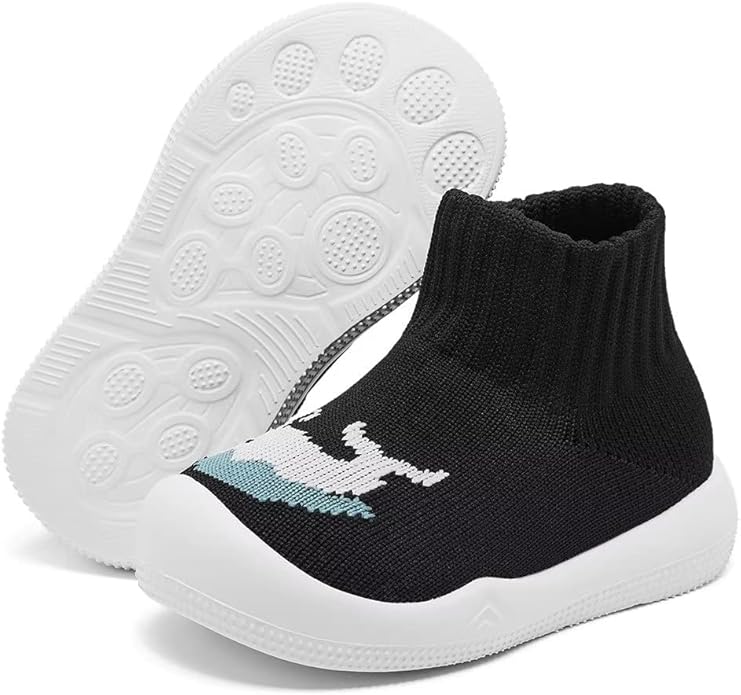 Eashi Baby Boy Girl Non-Skid Indoor Infant Walking Shoes Breathable Warm Elastic Sock Shoes with Memory Sole Protect Toes Outdoor Sneakers