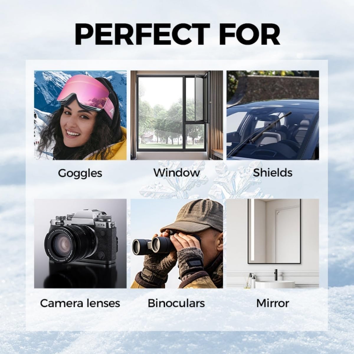 Micromolecular Anti-Fog Coating Wiper–Keeps Your Windshield Clear & Fog, Car Anti-Fog Agent with Applicator, Magic Gem Coating Glass, Anti Fog for Car Windshield,Windows,Mirrors,Glasses (1PCS)