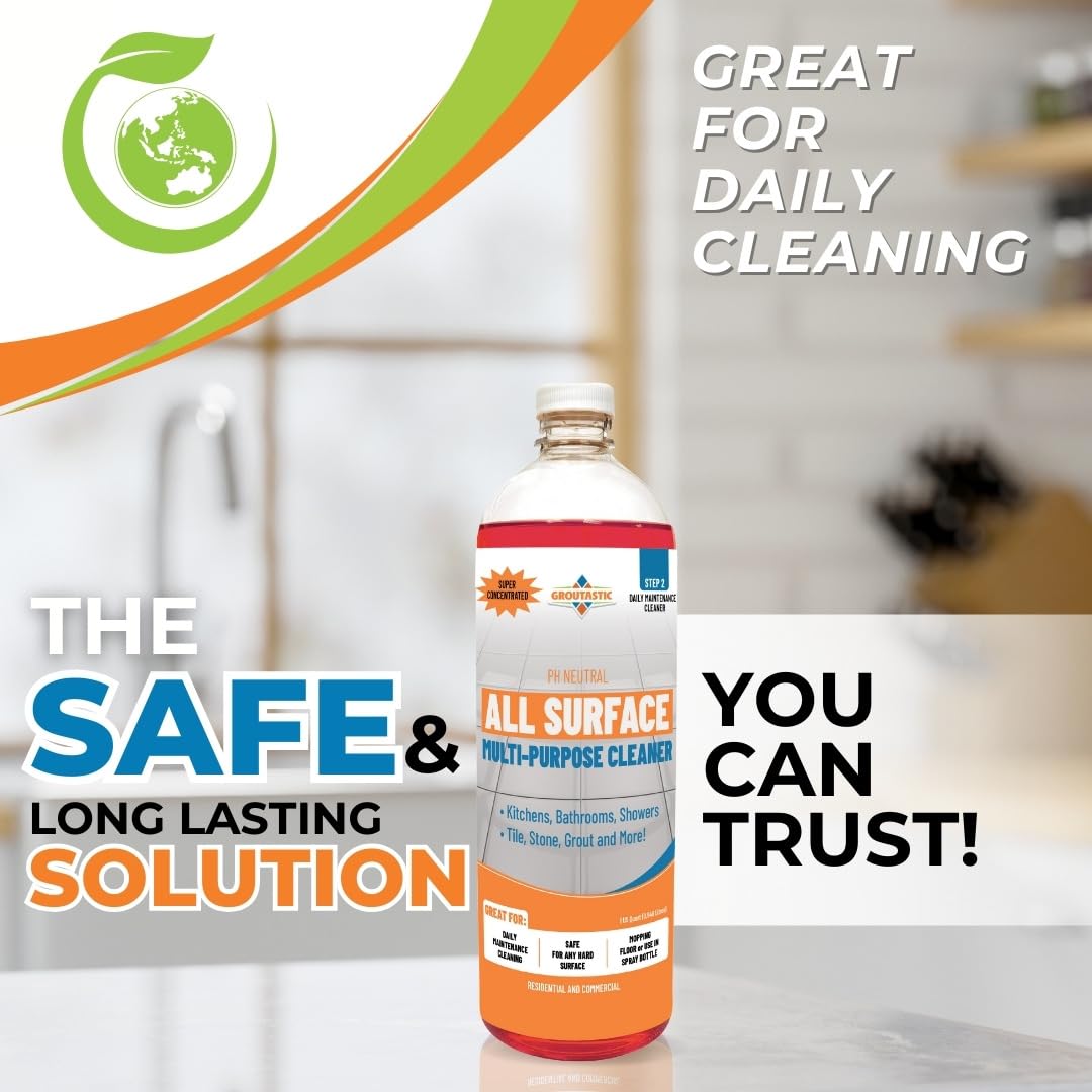 Multi-Surface Cleaning With Grout Paint Pen White - Deep Clean, Restore and Maintain with this Bundle-Bathroom Walls, Kitchen Tile & Shower Grout & Floor Cleaning - 1 Quart