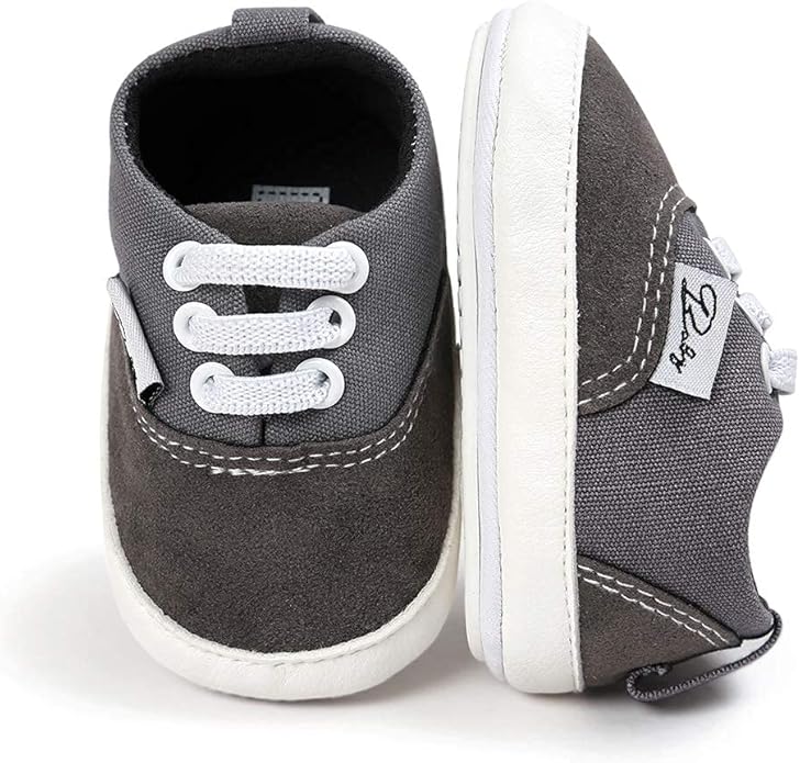 Morbido Infant Baby Boys Girls Canvas Sneaker Toddler Slip On Anti Skid Newborn First Walkers Candy Shoes for 0-18 Months