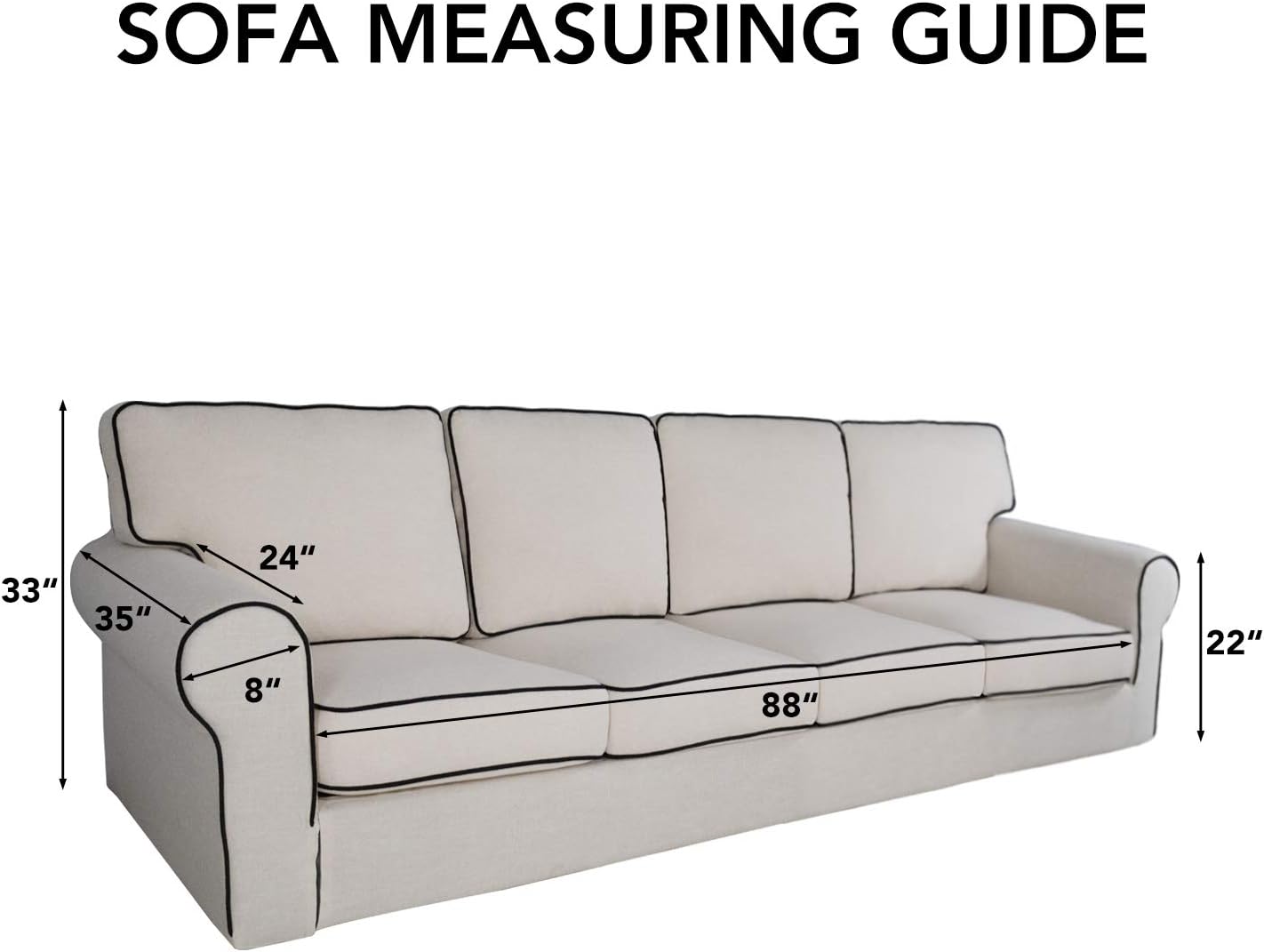 PureFit Reversible Quilted Sofa Cover, Water Resistant Slipcover Furniture Protector, Washable Couch Cover with Non Slip and Elastic Straps for Kids, Dogs, Pets (XX Large, Pink/Beige)