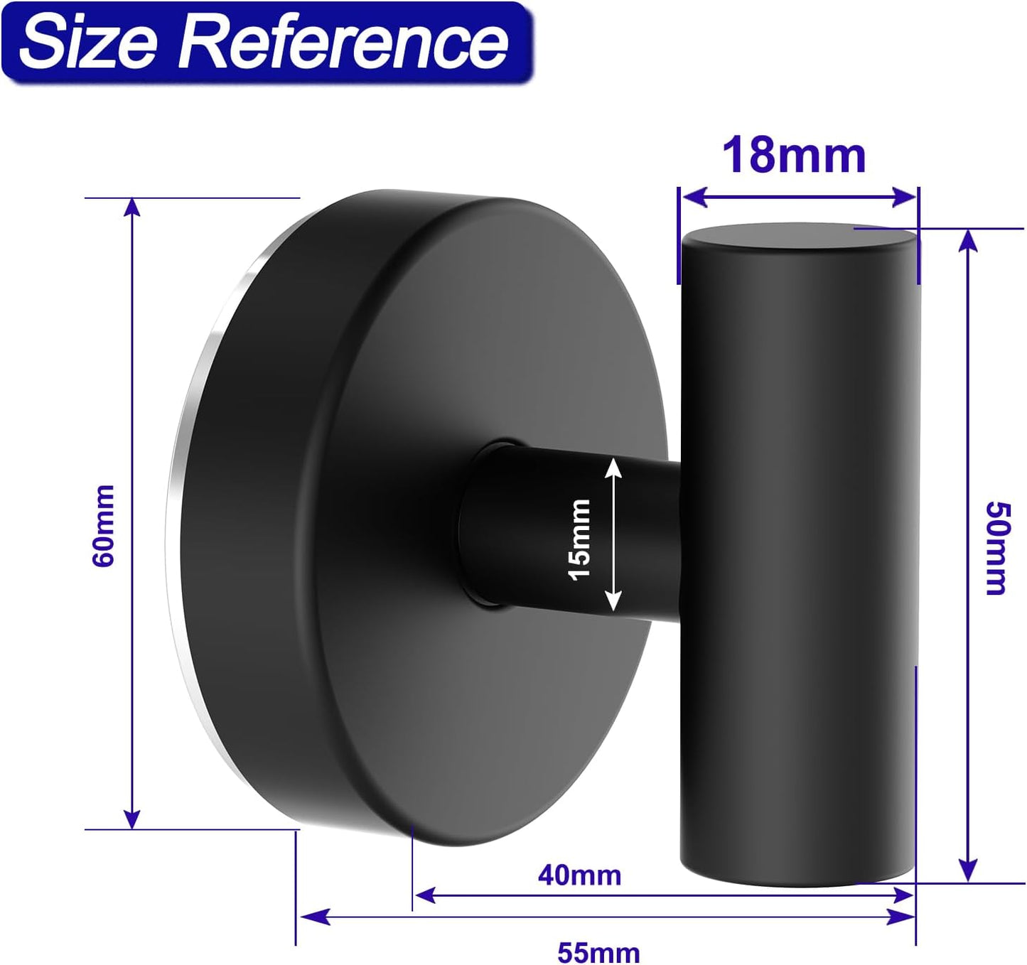 Suction Cup Hooks, Shower Hooks for Inside Shower – Removable Towel Hooks for Bathroom Window Glass Mirror Tile, Bath Robe Looafh Hook for Hanging – Waterproof & Rustproof, Black (4 Pack)