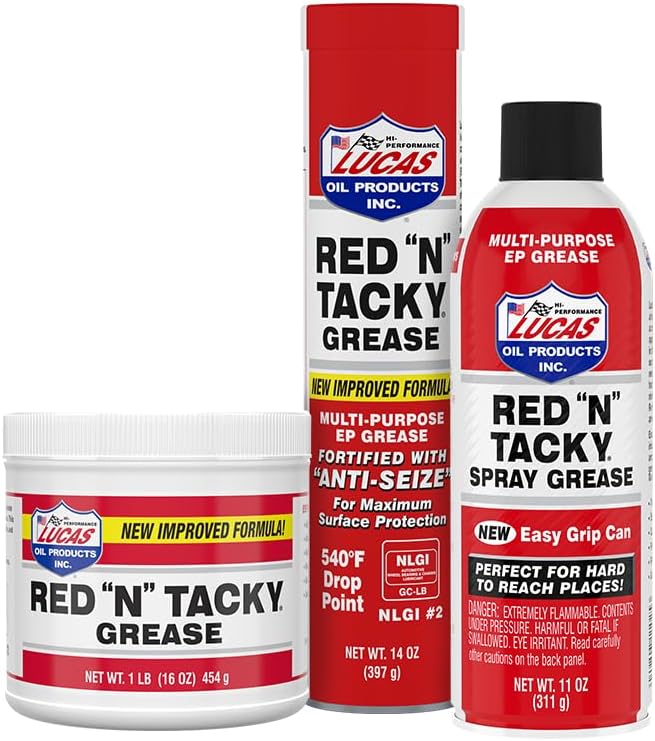 Lucas Oil 10005 Red 'N' Tacky Grease - 14 Ounce