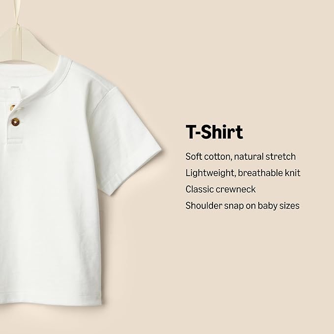 Amazon Essentials x Sofia Grainge Toddlers and Baby Boys' Short Sleeve T-Shirts, Pack of 2