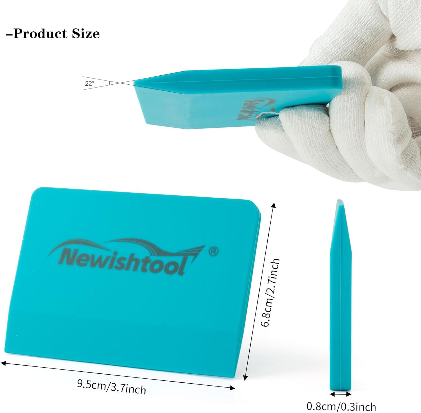 NEWISHTOOL Soft Silicone Small Squeegee for Vinyl, 2 PCS PPF Tools Window Tinting V-Blade Scraper for Window Film Application, Car Paint Protective Film Installation & Water Removal