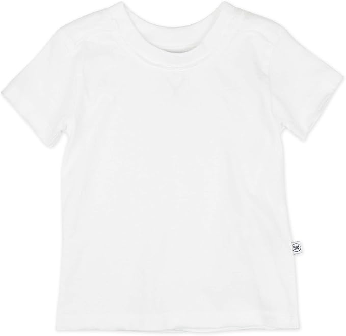 HonestBaby 5-Pack Short Sleeve T-Shirts 100% Organic Cotton Baby, Toddler, Little Kid, Boy, Girl, Unisex