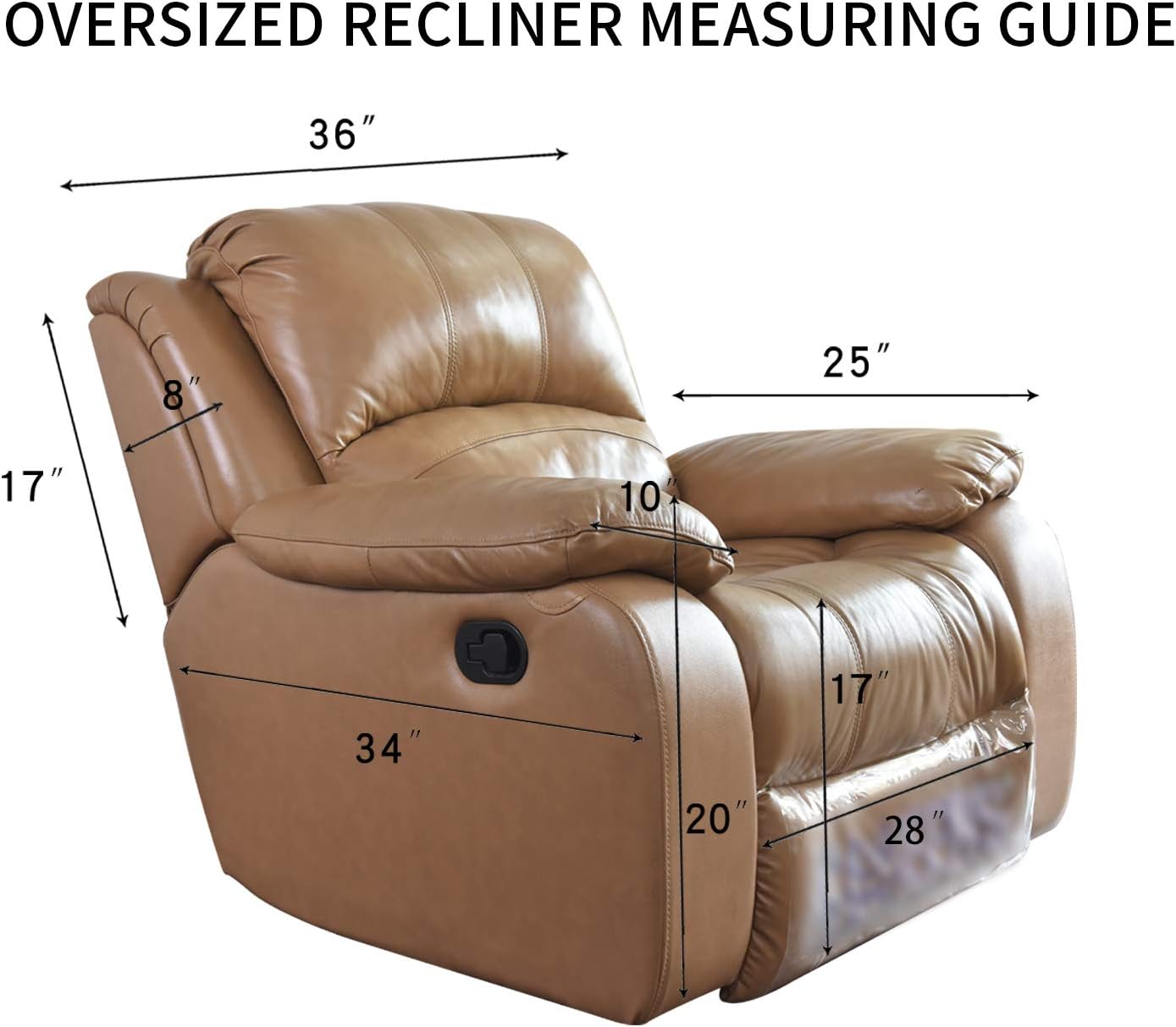 PureFit Reversible Quilted Oversized Recliner Sofa Cover, Water Resistant Furniture Protector, Washable Couch Cover with Elastic Straps for Kids, Dogs, Pets (Large, Chocolate/Beige)