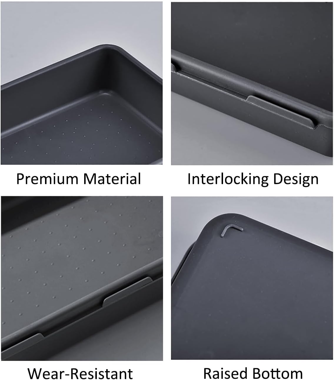 69PCS Large Plastic Interlocking Drawer Organizer, 5 Sizes Versatile Desk Drawer Organizer Trays, Drawer Dividers, Organization and Storage Bins for Tools,Office,Jewelries,Kitchen Utensils and Makeup