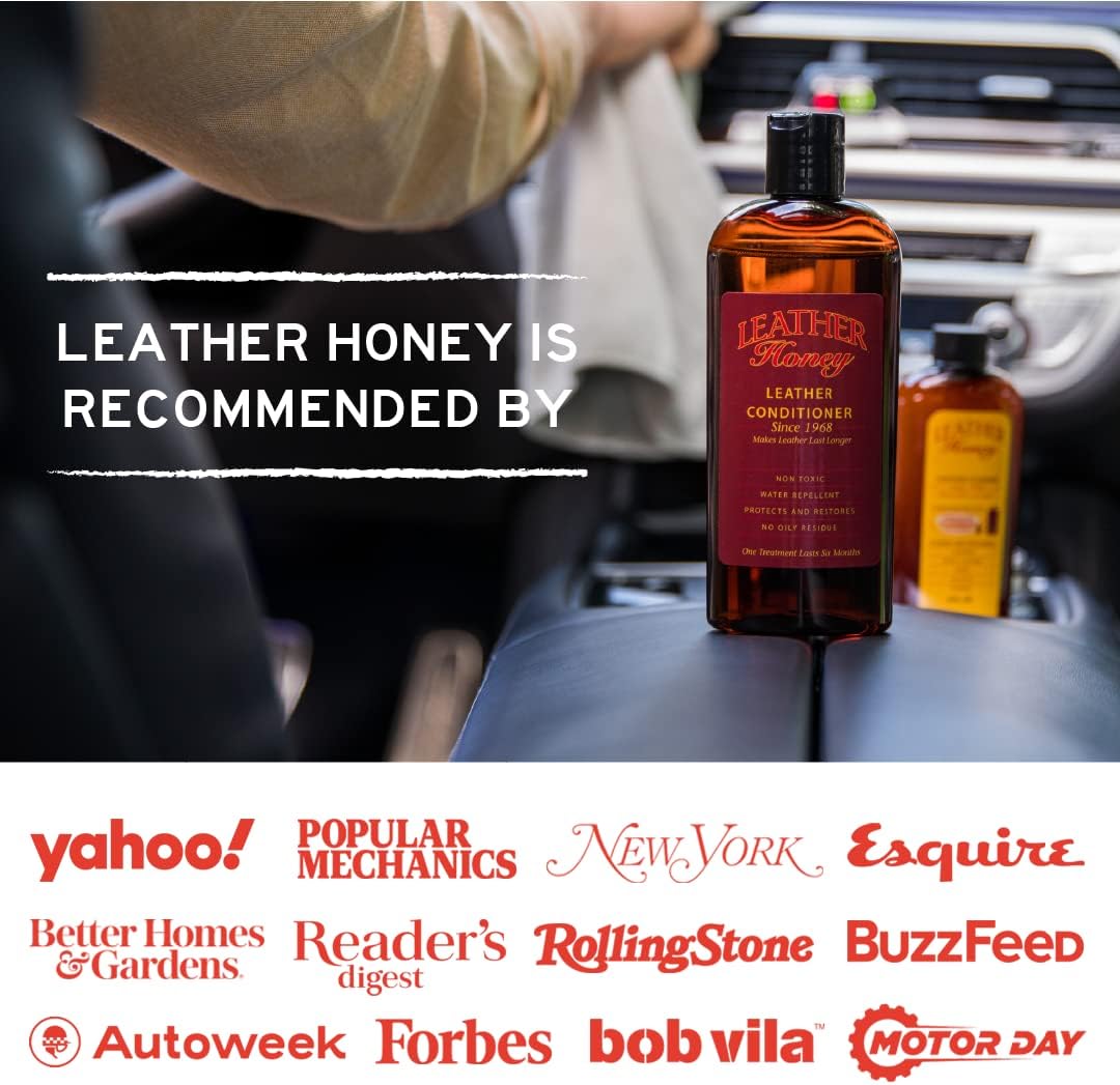 Leather Honey Complete Leather Care Kit Including 8 oz Cleaner and 8 oz Conditioner for use on Leather Apparel, Furniture, Auto Interiors, Shoes, Bags and Accessories