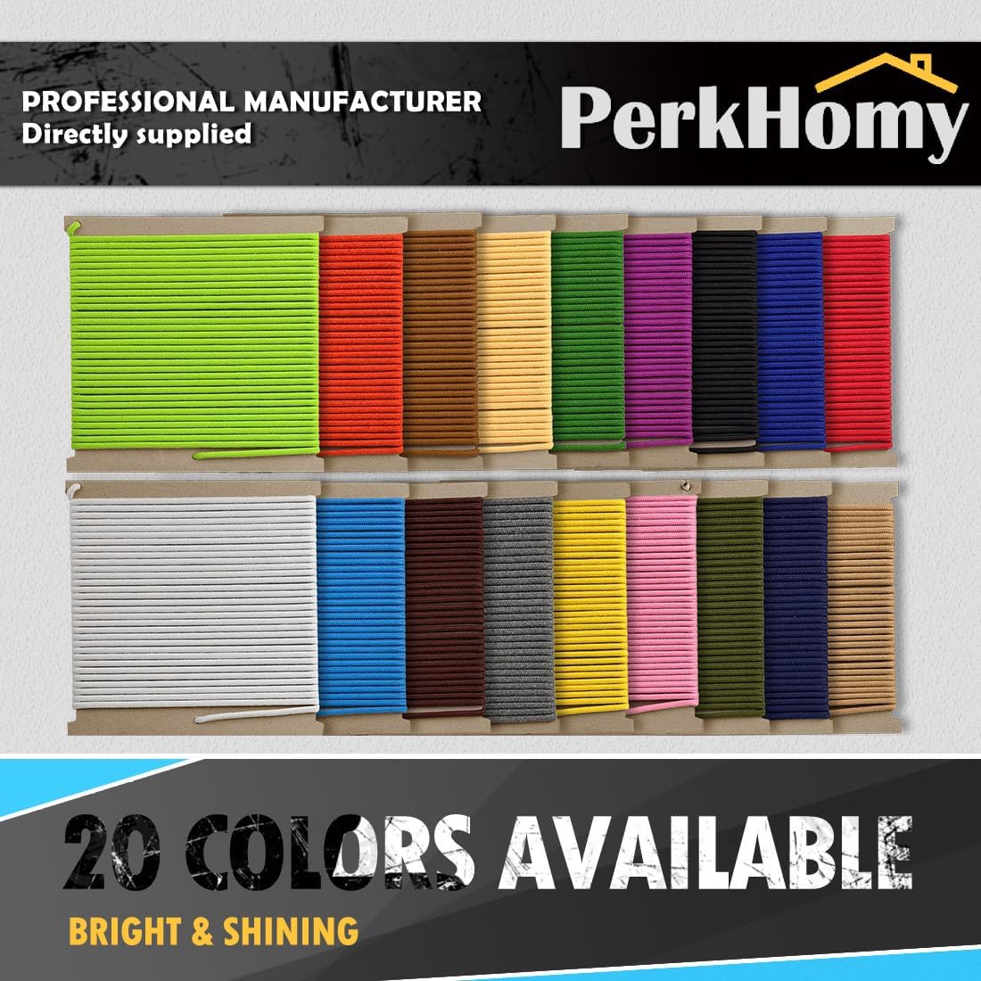 PerkHomy 500lb Cotton Rope 3/16" (5mm) 50 ft Multi Purpose Utility Diamond Braided Cord, Natural Cotton for Clothes Line Camping Crafting Flag Pole, Orange Red