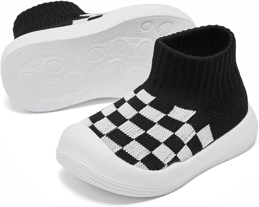 Eashi Baby Boy Girl Non-Skid Indoor Infant Walking Shoes Breathable Warm Elastic Sock Shoes with Memory Sole Protect Toes Outdoor Sneakers