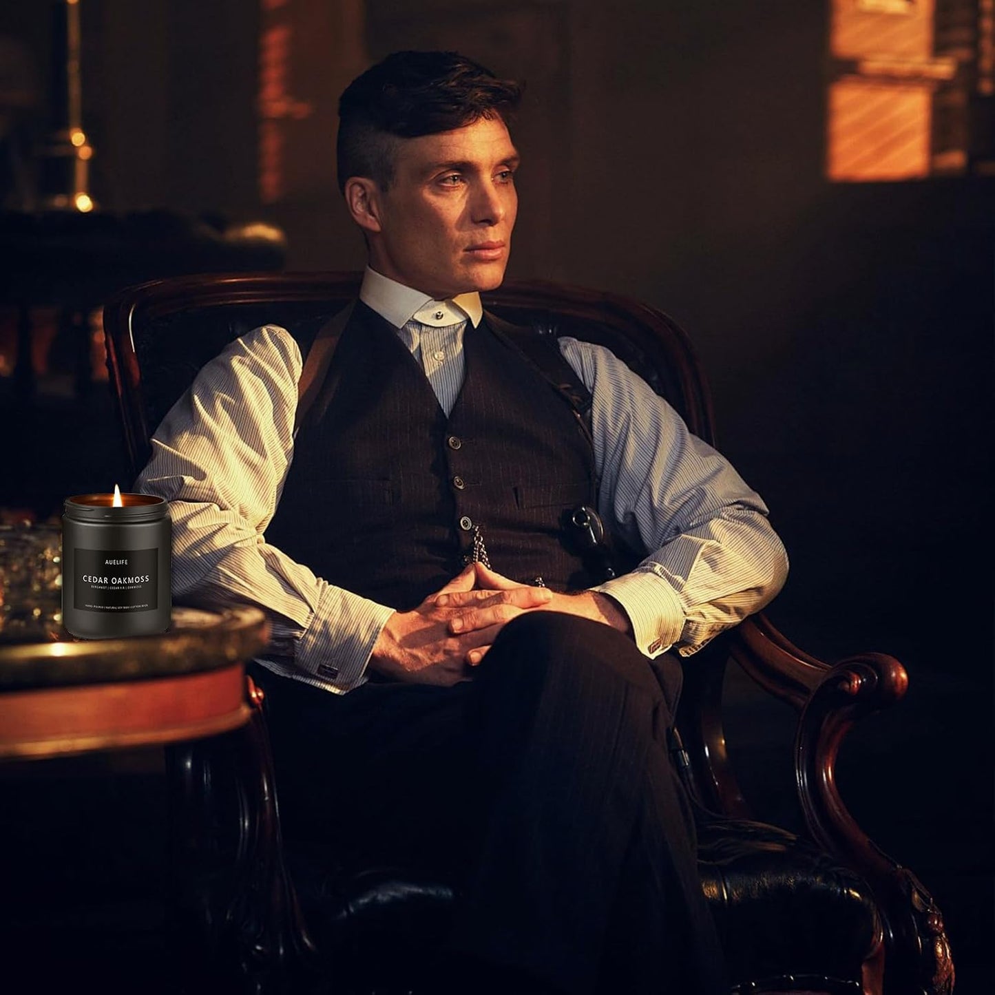 Scented Candles for Men | Vintage Oak Candle - Candle for Men, Manly Candles for Home Scented, Man Gifts for Him/Friend -7oz Black Jar