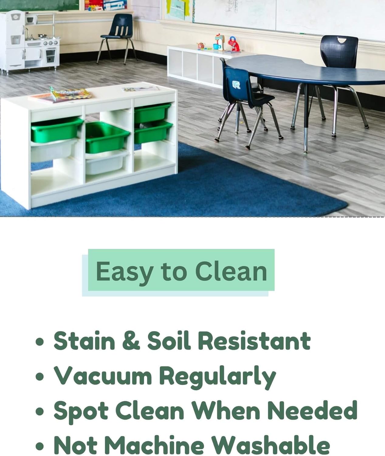 KOECKRITZ Soft and Colorful Kids Classroom Area Rugs (Passes Flammability Pill Test) Many Sizes and Bright Colors to Select from (4' x 6', Froggy)