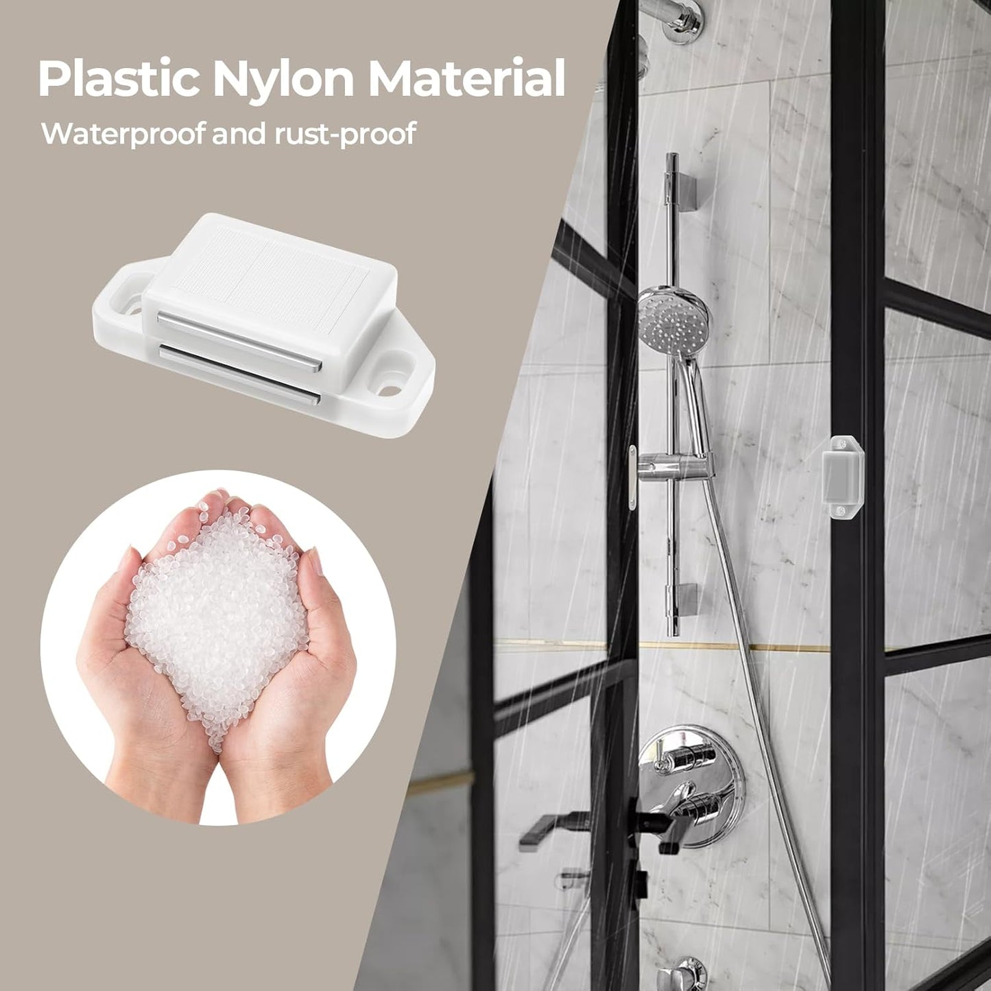 Cabinet Magnetic Catch Door Latch 30LB for Kitchen Drawer Magnets to Stay Closed Magnetic Catch Closet for Drawer(White 12 Pack)