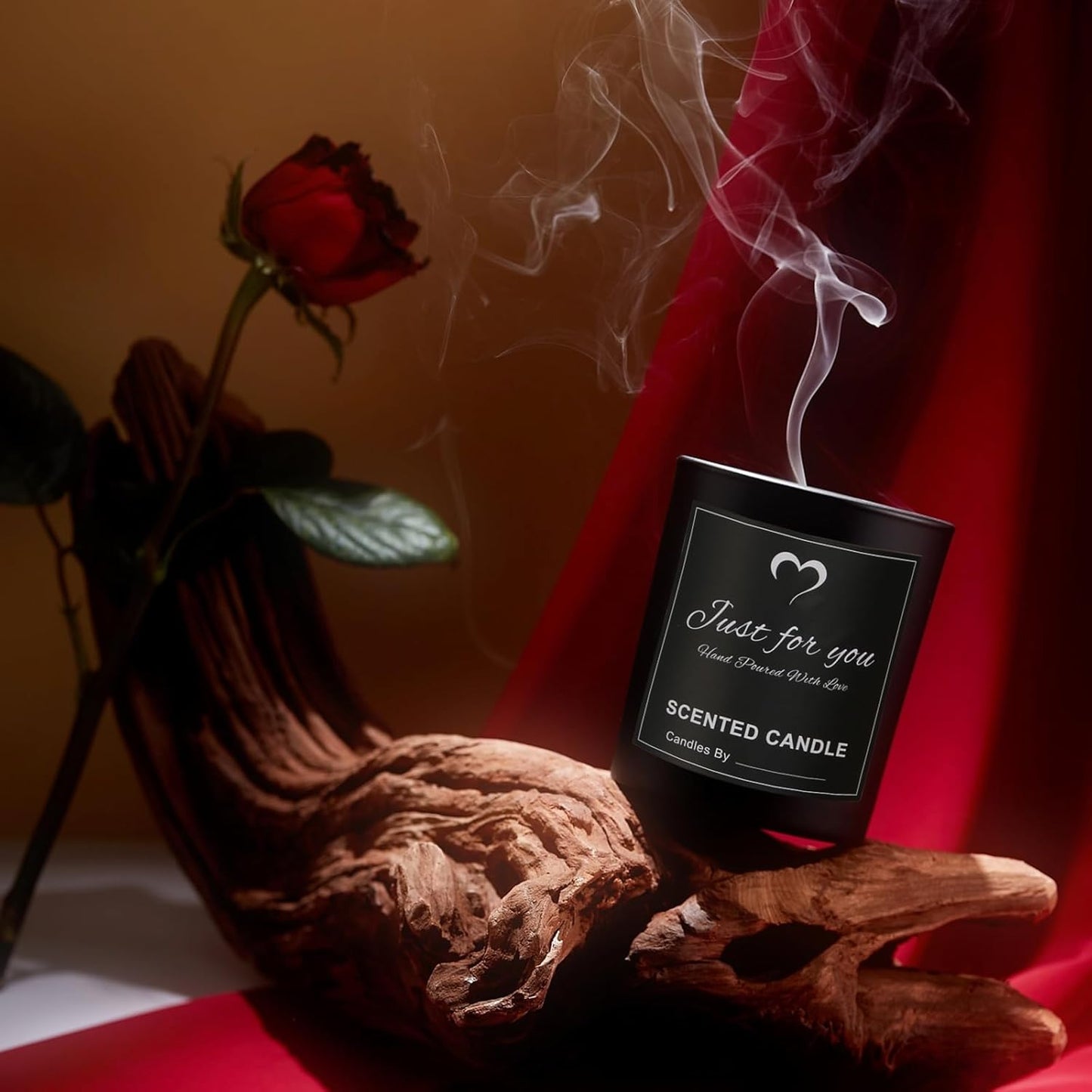 CONNOO 8 Pack 14 OZ Empty Black Glass Candle Jars for Making Candles with Bamboo Lids and Sticky Labels, Bulk Candle Jars for Making Candles - Spice, Powder Containers.