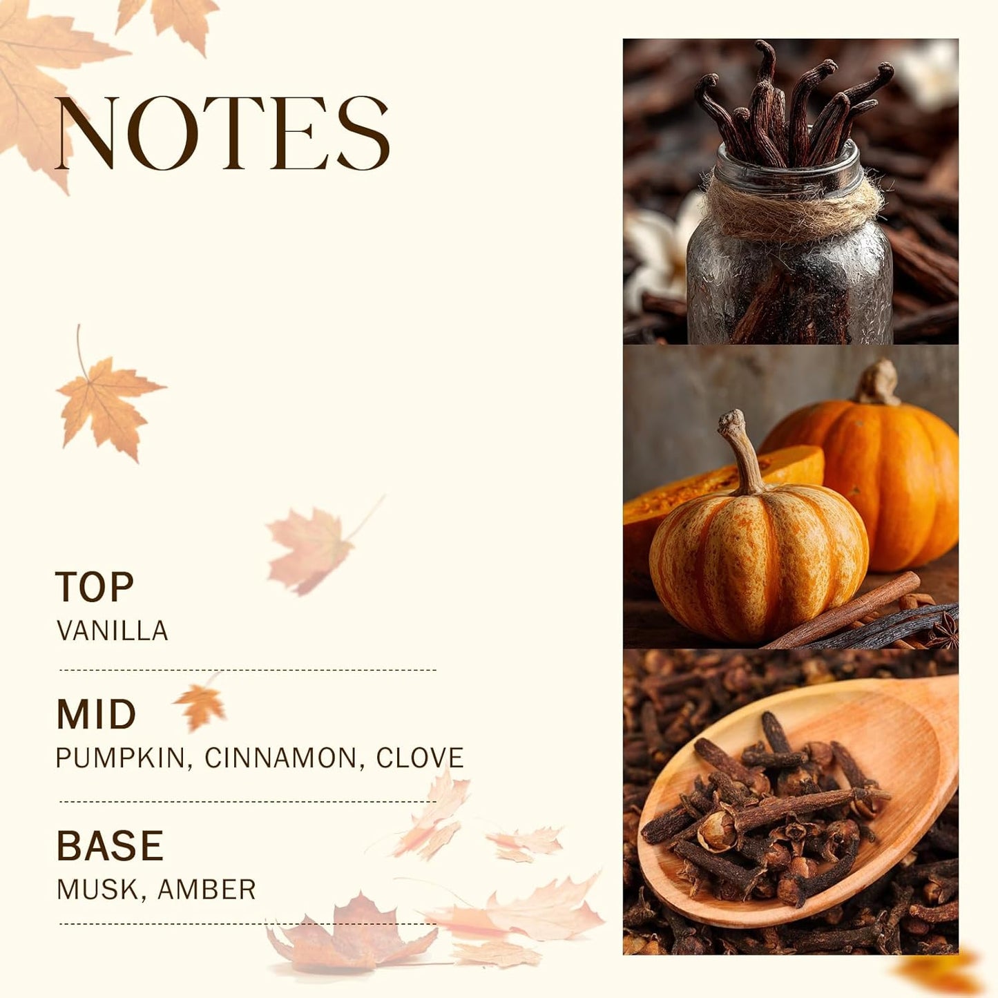 Large Fall Candle Vanilla Pumpkin Scented, 3-Wick 22oz Long Lasting Scented Candle, Natural Soy Wax Aromatherapy Candle for Home, Autumn Candle Gifts for Women Men