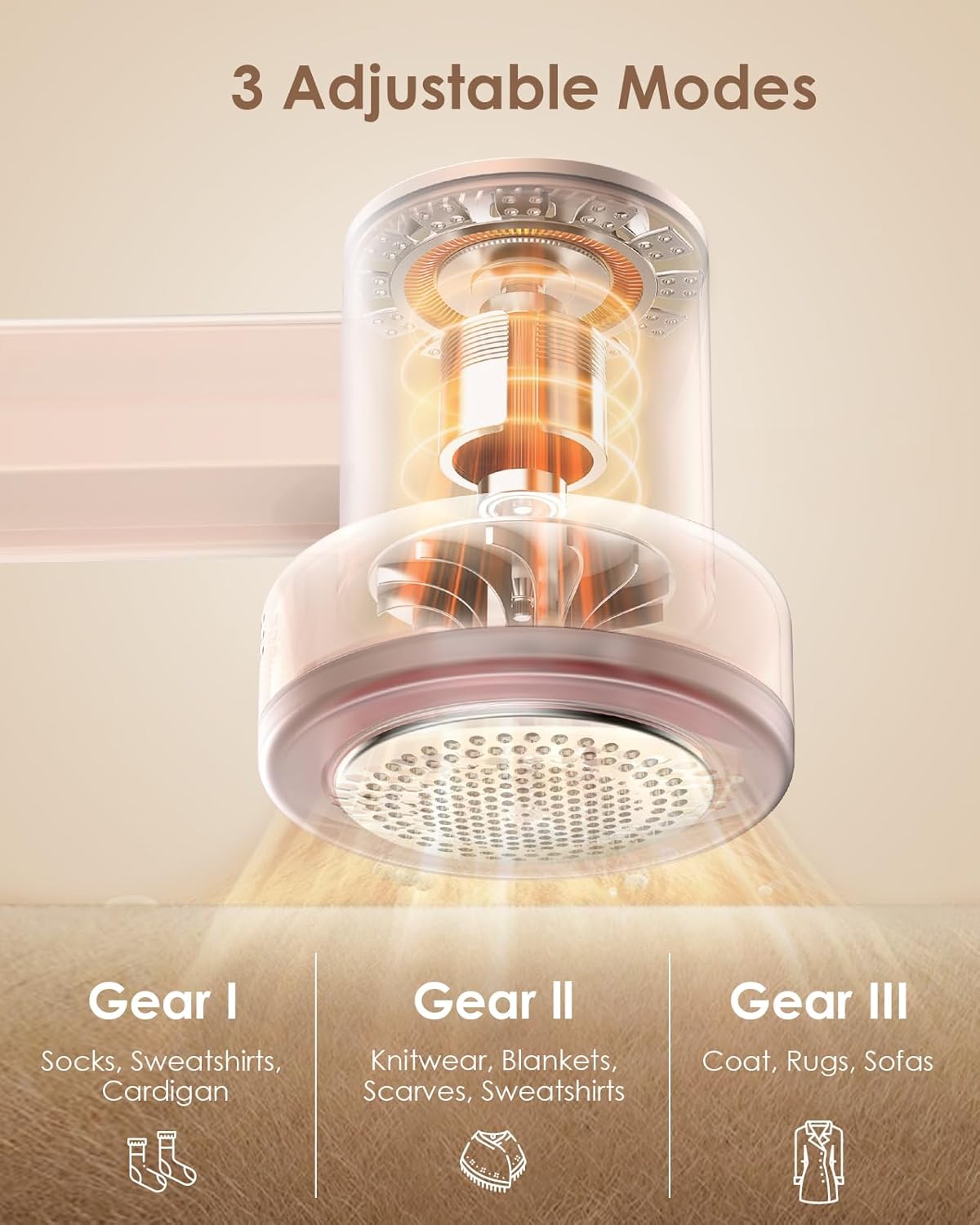 Fabric Shaver Fuzz Remover Rechargeable, HOMEASY Electric Lint Remover Shaver with 3 Blades & LED Digital Display, Sweater Couch Fabric Pill Shaver for Sweater, Couch, Furniture