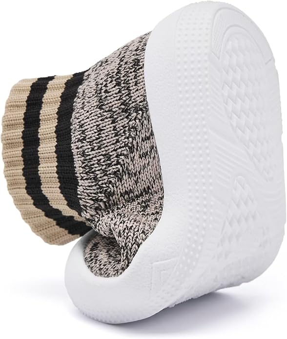Eashi Baby Boy Girl Non-Skid Indoor Infant Walking Shoes Breathable Warm Elastic Sock Shoes with Memory Sole Protect Toes Outdoor Sneakers