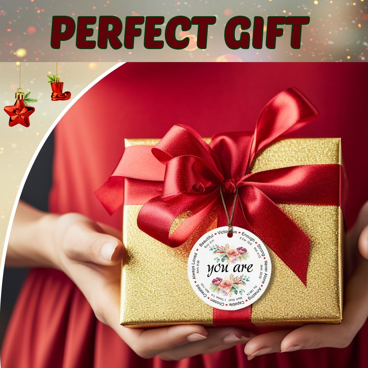 Christian Bible Verses Religious Ceramic Ornaments,You are Ceramic Ornament Keepsake Sign Plaque