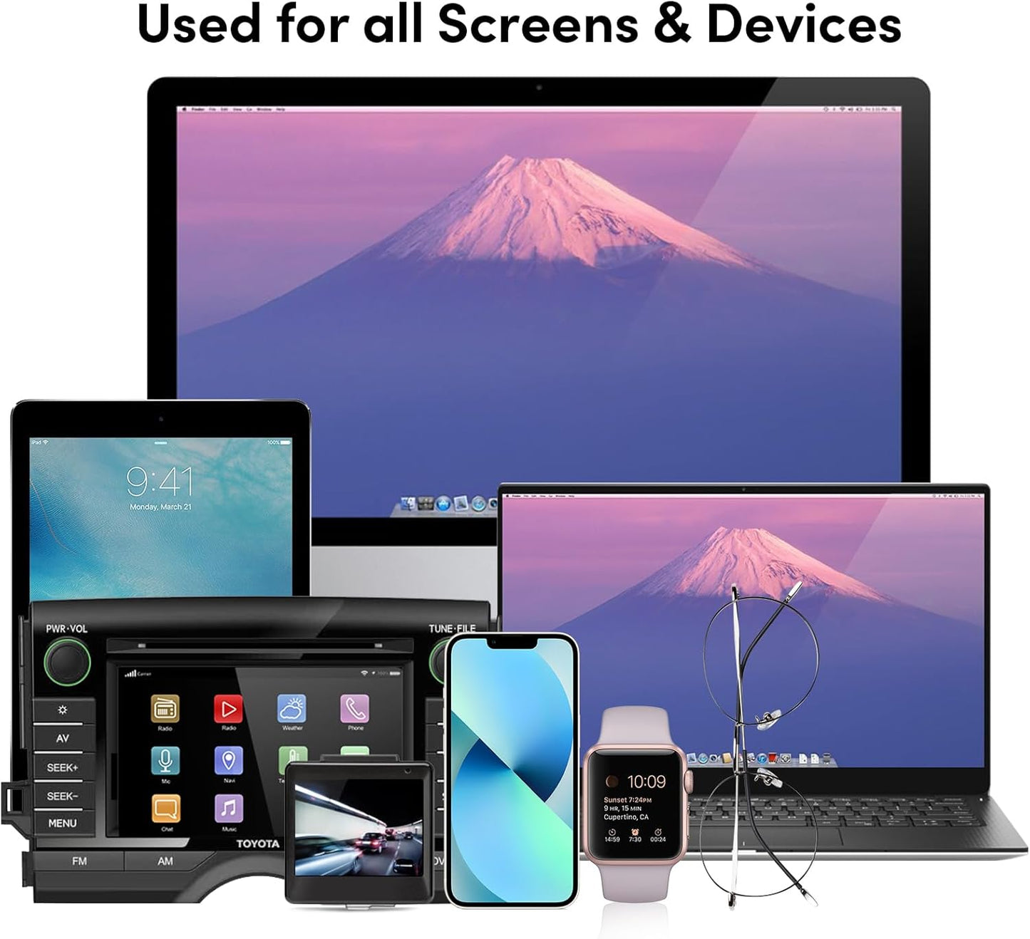 Fingerprint Proof Screen Cleaner,3 in 1Touchscreen Mist Cleaner Spray Wipe Cleaner,Safe for All Phones, Computer, Laptop, Tablet and Car Screen(Grey Blue)