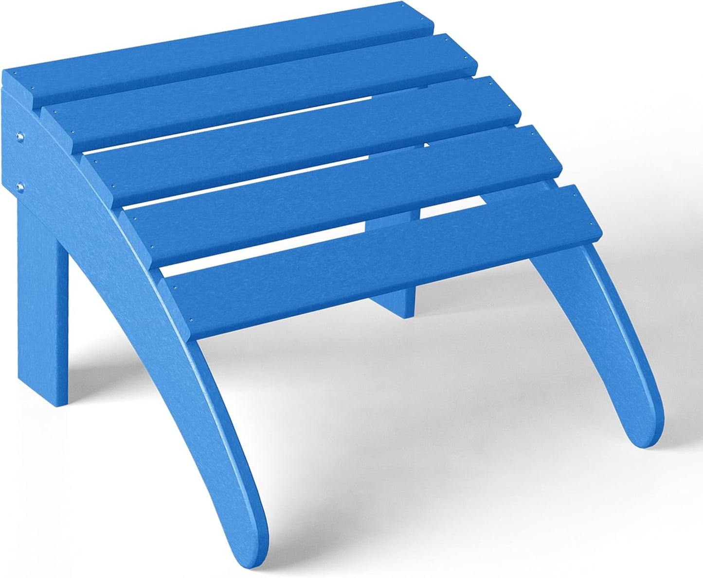 WestinTrends Outdoor Ottoman, Patio Adirondack Ottoman Foot Rest, All Weather Poly Lumber Folding Foot Stool for Adirondack Chair, Widely Used for Outside Porch Pool Lawn Backyard, Pacific Blue