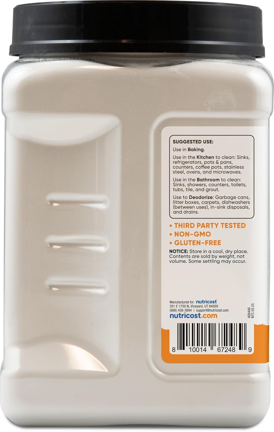 Nutricost Pantry Baking Soda (5 LBS) - For Baking, Cleaning, Deodorizing, and More