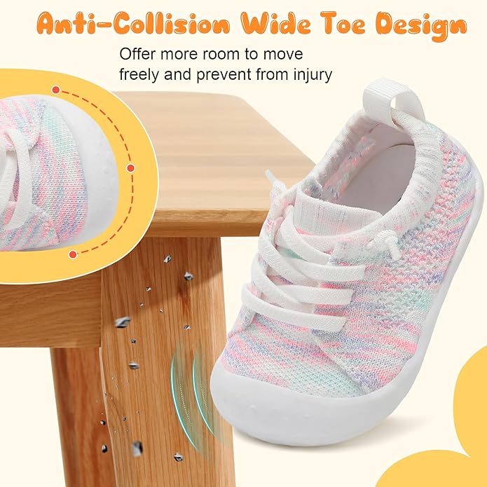 JIASUQI Baby Shoes for Toddler Boys Girls Sneakers Slip on Walking Shoes for Babies