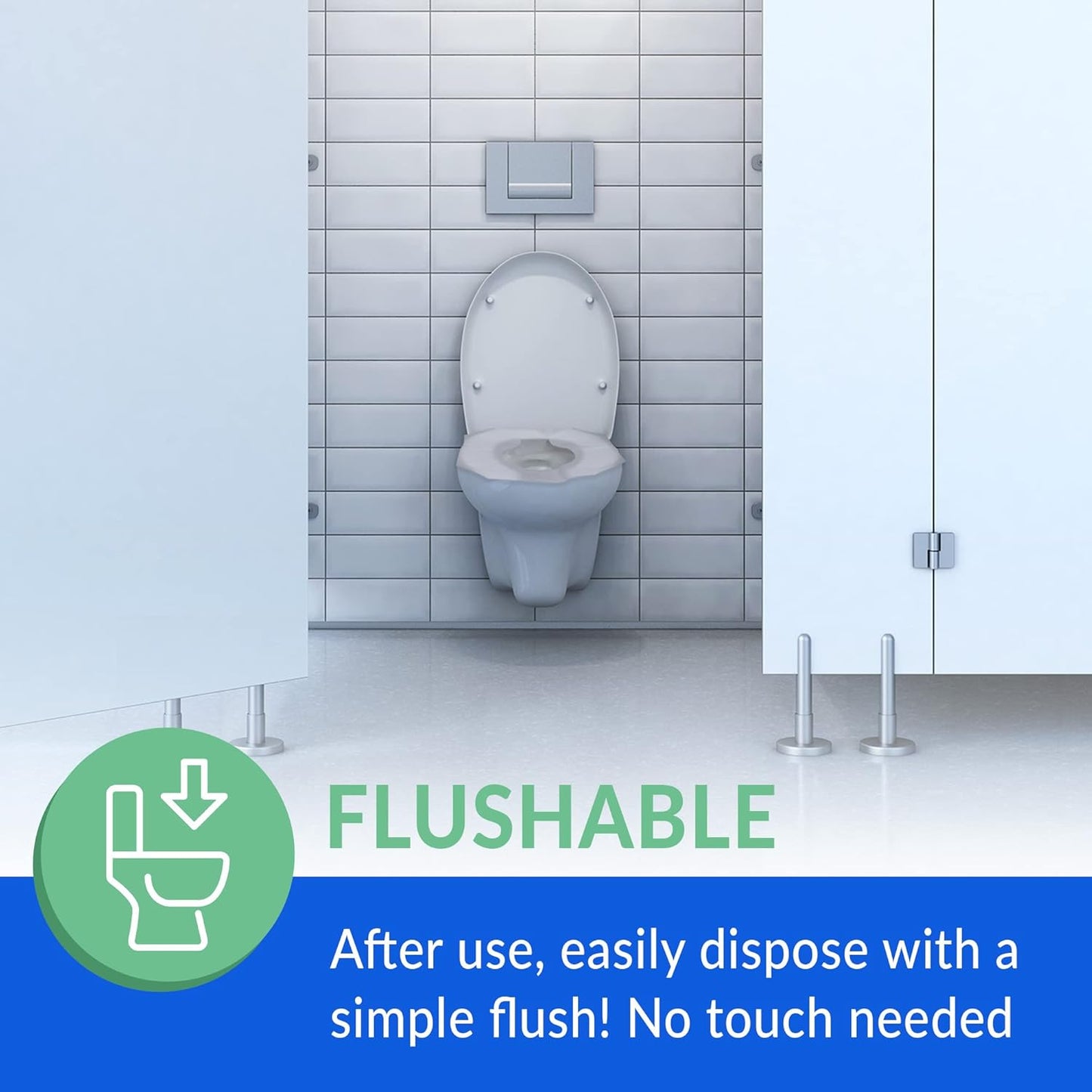 Reli. Toilet Seat Covers (2000 Pcs, 8 Packs of 250) | Disposable Toilet Seat Cover - Flushable - 14x16" (Half-Fold) | Paper Liners for Restroom, Bathroom, Travel, Camping, Kids Potty Training