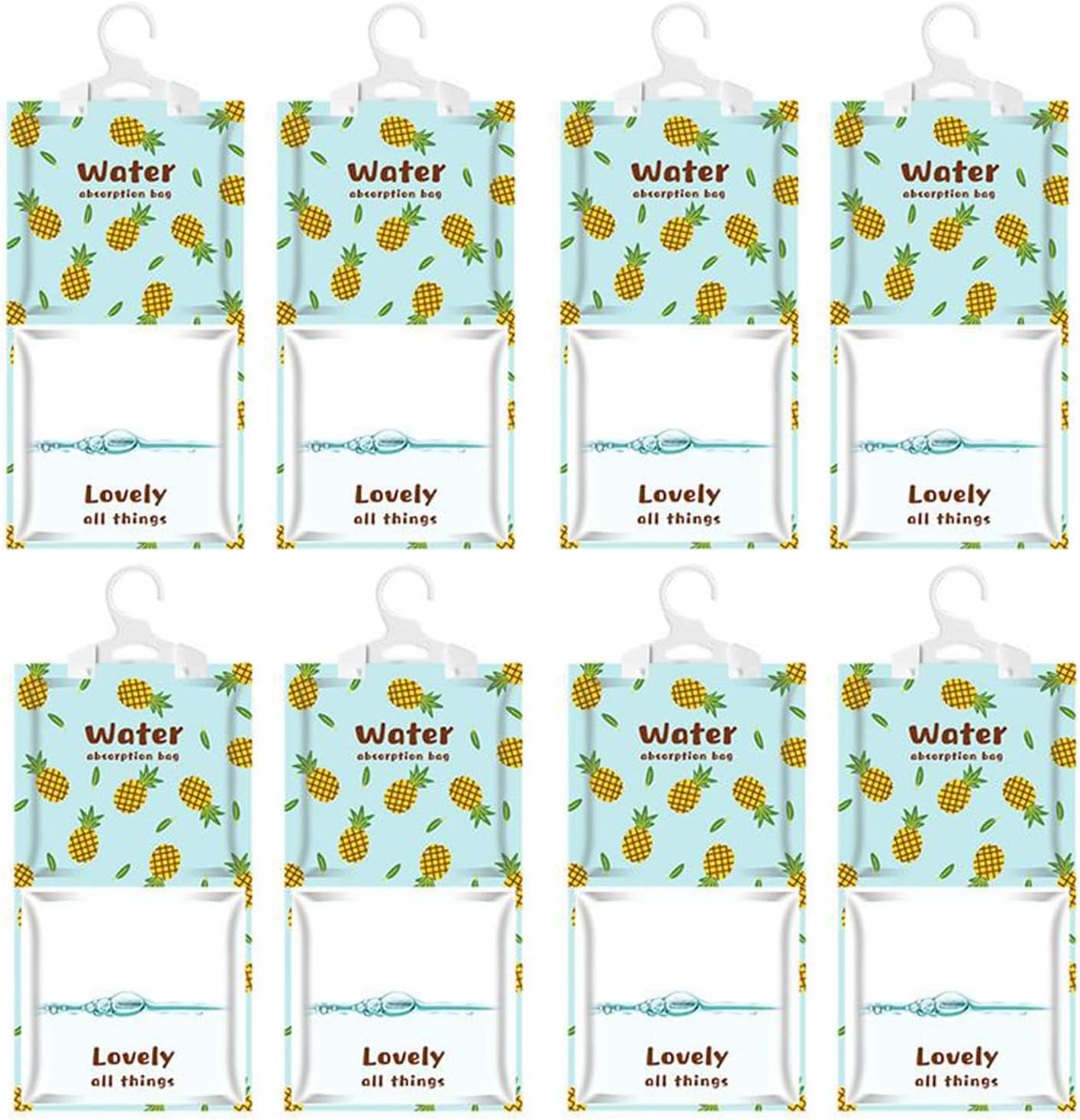 AOPANDA Moisture Absorbers Packets, 8 Pack - Eliminates Musty Odors for Fresher, Cleaner Air, Humidity Packs, Dessicant Packets, Hanging Closet Dehumidifier Bags, Dehumidifier for Bathroom 9.8OZ(Polo)