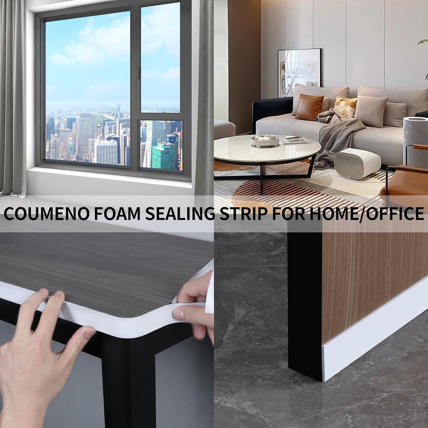 Single-Sided Adhesive White Foam Tape (EVA Material), Single-Sided Sealing Foam pad Sponge Tape for Window Waterproofing, self-Adhesive, Suitable for Sealing Doors and Windows 1.77inX9.84FT