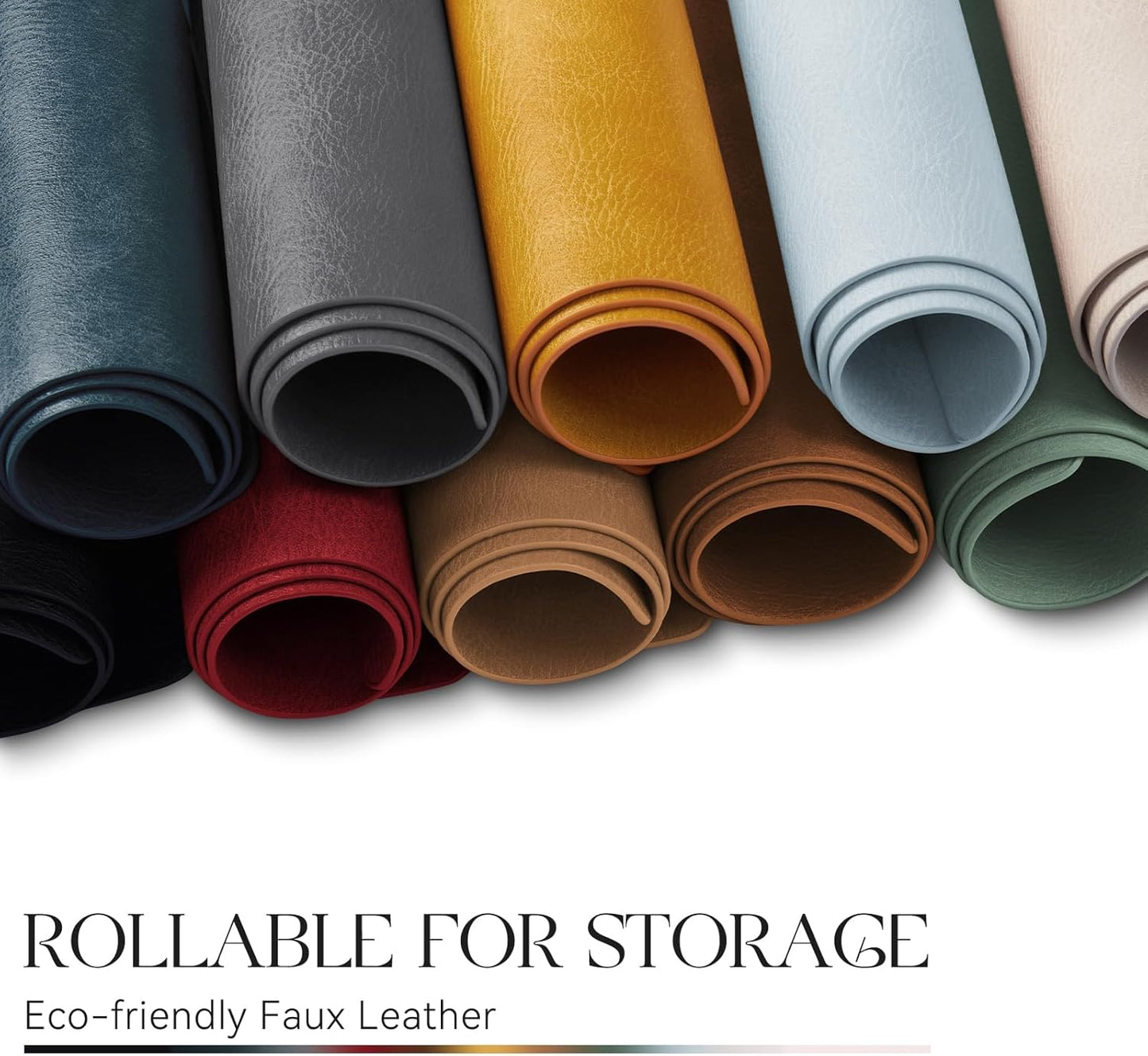 MOSAYT Vinyl Placemats Set of 8-12 X 17 Inch - Faux Leather 100% Waterproof Oil-Proof Wipeable PU Place Mats, Heat Resistant Reversible Table Mats for Kitchen, Dining, Outdoor (Beige)