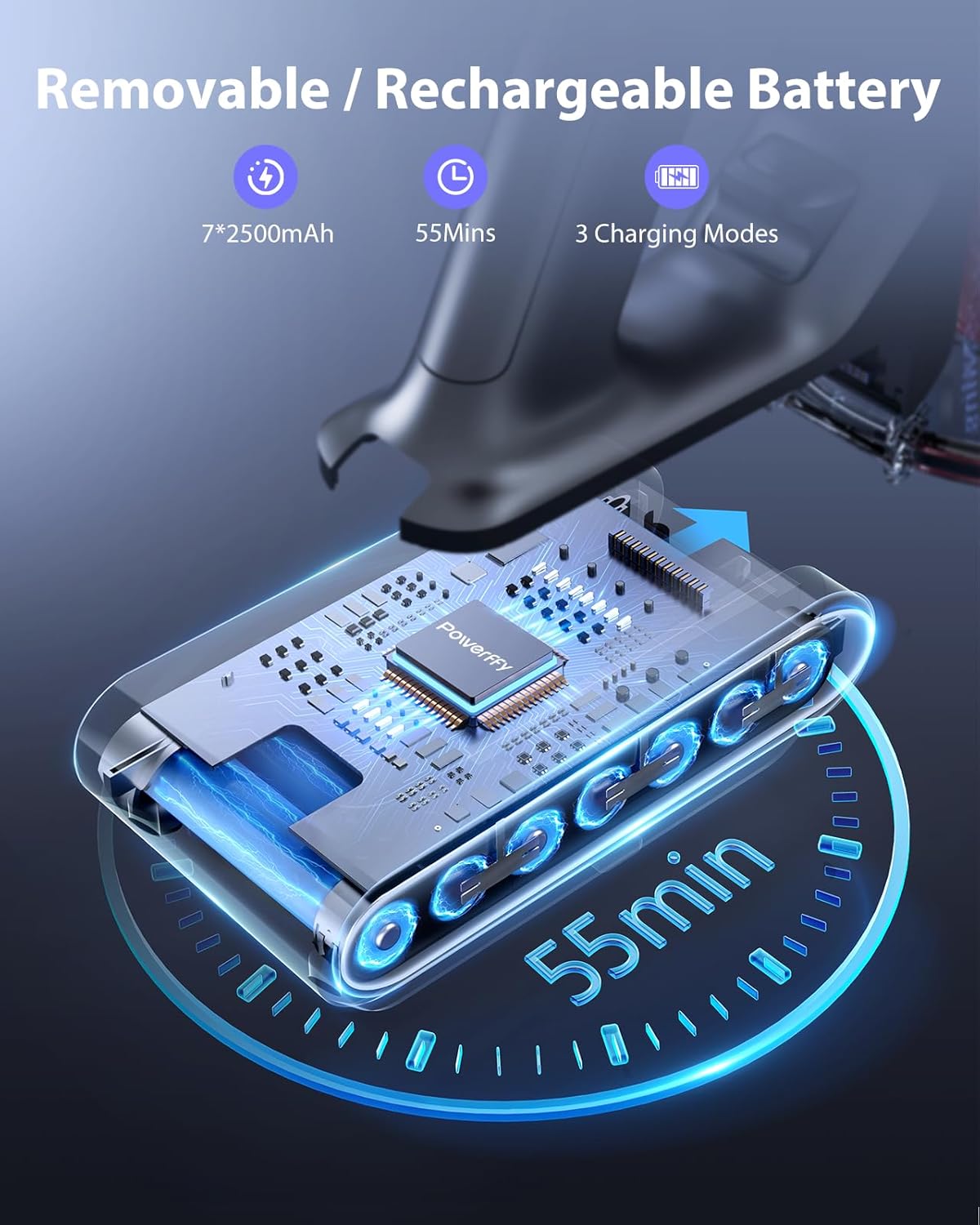 Cordless Vacuum Cleaner, Stick Cordless Vacuum with LED Touch Screen, Anti-Tangle Vacuum Cleaner with Charging Station for Carpet Hard Floor Pet Hair