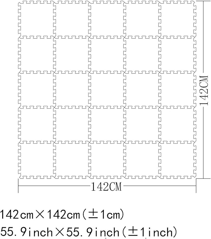 MQIAOHAM® 25 Pieces Puzzle Play Mats, Soft Baby Play Mat, Kids Interlocking Foam Floor Tiles, Toddlers Carpet Playmats G301025-104