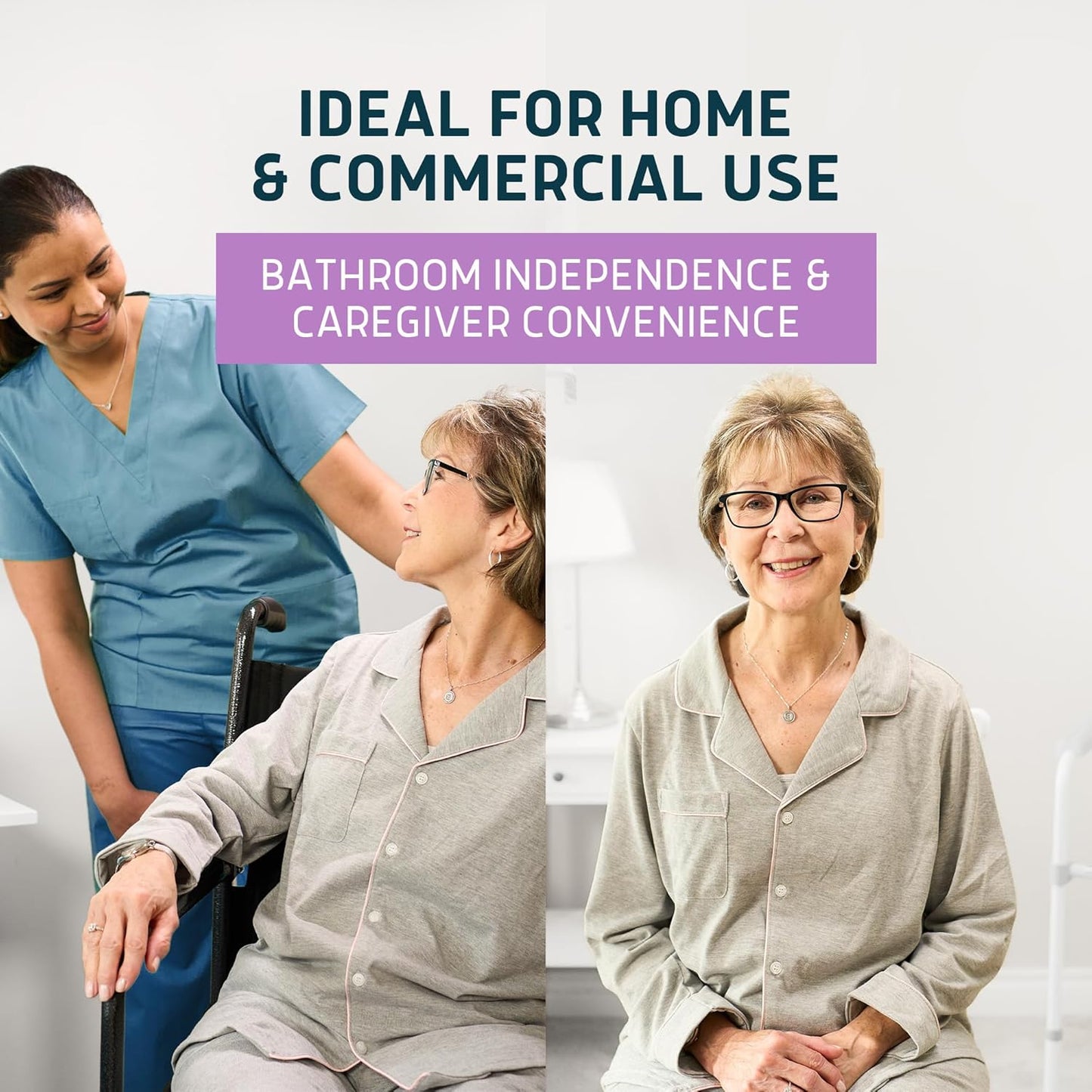 Lunderg Commode Liners with Absorbent Pads - Lavender Scent Medical Grade 150 Count Universal Fit - Disposable Bedside Commode Liners and Pads for Adult Chairs, Portable Buckets & Camping Toilet Bags