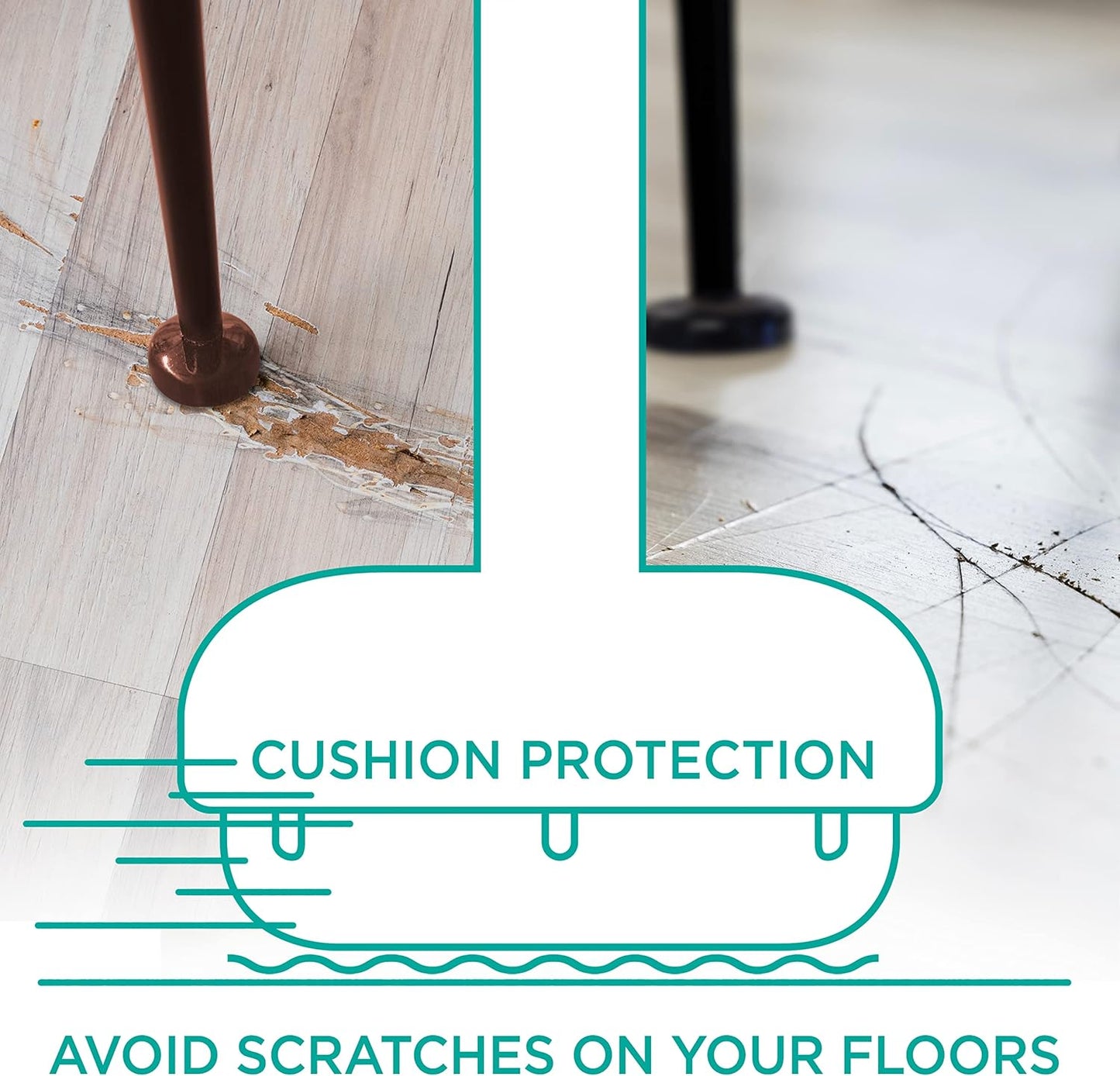 Wrought Iron Patio Furniture Feet Caps (32 Pack, Black) - 1.5" Round Plastic Outdoor Chair Leg Caps, Patio Furniture Replacement Feet