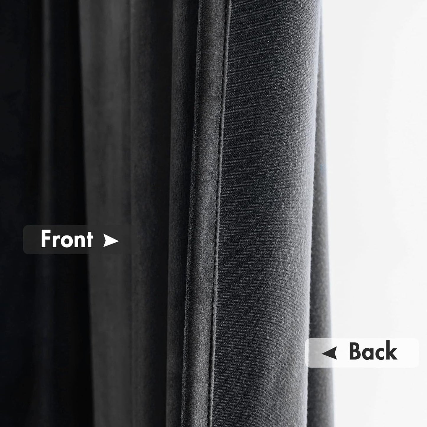 MIULEE Black Velvet Curtains Thermal Insulated Blackout Halloween Curtain Drapes for Bedroom Living Room Darkening 108 Inches Long Curtains Panels Rod Pocket Set of 2