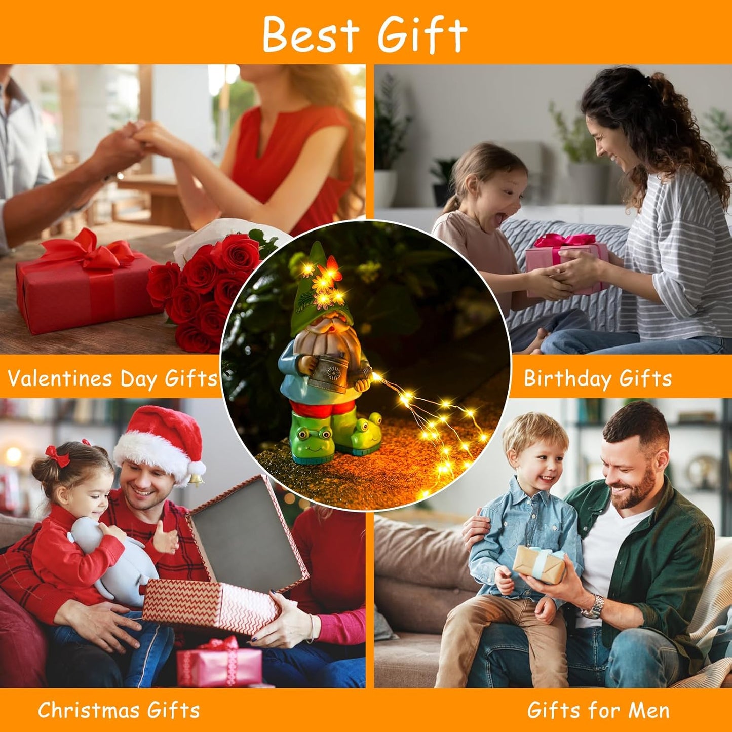 Solar Watering Can Gnome Light Waterproof - Funny Gnome Mother' s Day Gifts for Mom Women Solar Outdoor LED Lights Resin Large Garden Gnomes Statues Decor Lantern Figurines Decorations Indoor Porch