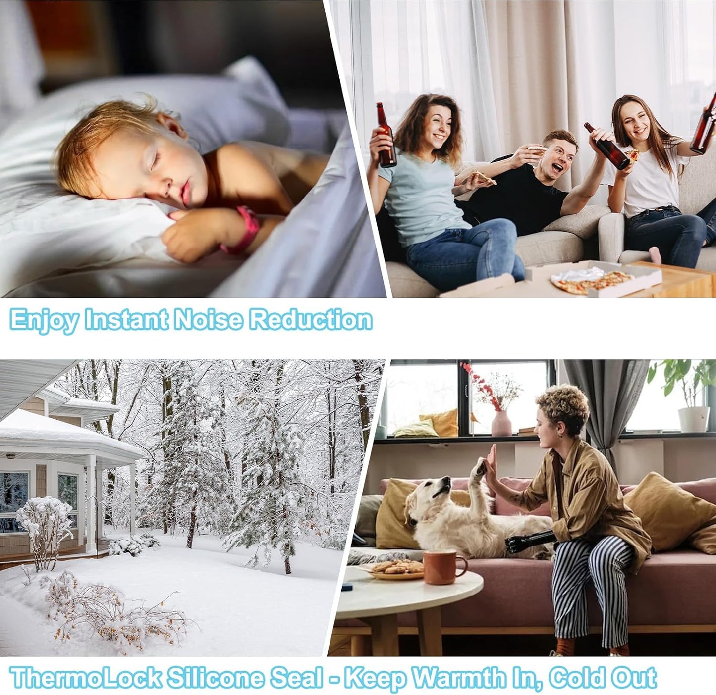 Heavy-Duty 20 ft x 2 in Weather Stripping, Extra Thick 2mm Door Draft Stopper Silicone Seal Strip for House and Glass Shower Doors for Collision and Side Gaps of Door and Windows, Clear