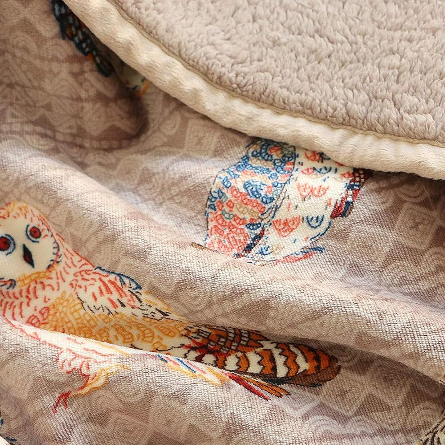 UKELER Owl Throw Blanket Queen Size 80'' x 90'', Soft Cozy Warm Throw Blanket for Bed/Couch/Sofa/Camping, Great Gift for Women's Day,Mother's Day,Father's Day,Thanksgiving,Christmas,Hallows' Day