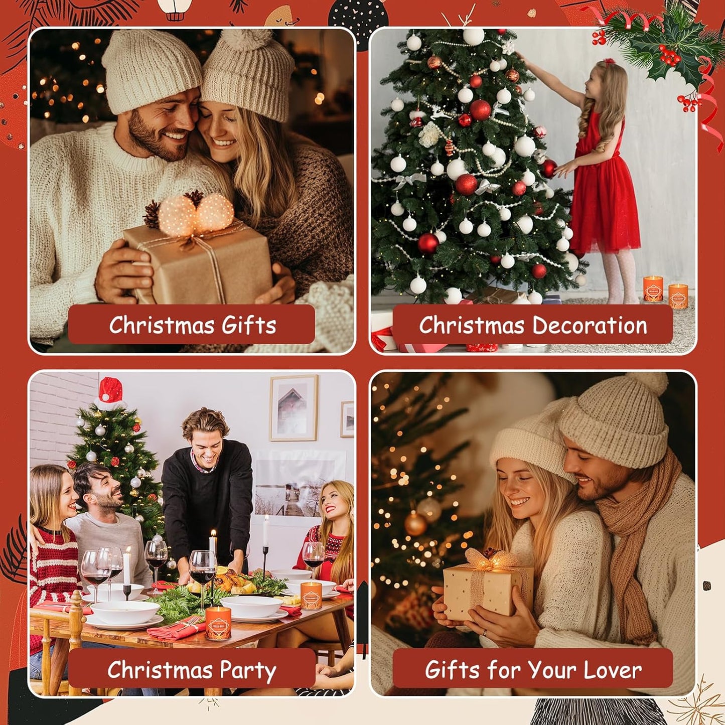 Pumpkin Spice Fall Scented Candle โ 9 oz Soy Wax in Travel-Friendly Reusable Tin, Non-Toxic & Clean Burning, 50-Hour Burn โ Cozy Autumn Fragrance, Holiday Gift & Fall Decor for Women & Men