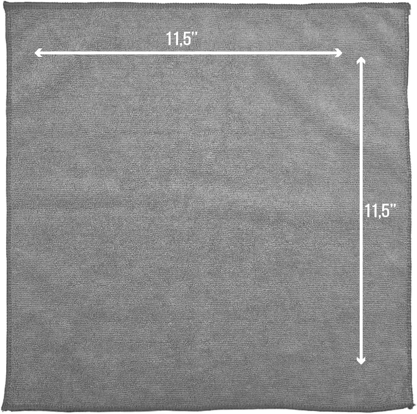 GREEN LIFESTYLE Chamois Cloth, Microfiber Cleaning Cloth 150 Pack, Borderless Towels Cleaning, Car Microfiber Towel, Drying Car Wash Towels (11.5" x 11.5", Grey)
