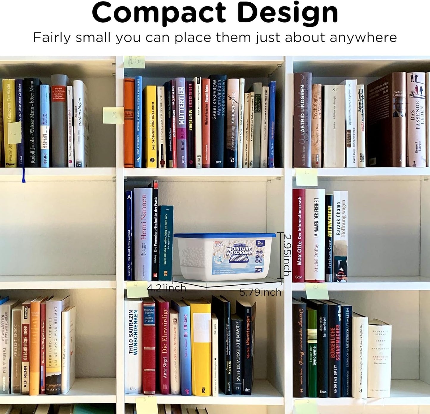 W&E Choice Moisture Absorbers, Portable Humidity Absorber Boxes for Your Bathroom, Closet & Car, Dehumidifier with Fragrance Free, 12 Pack