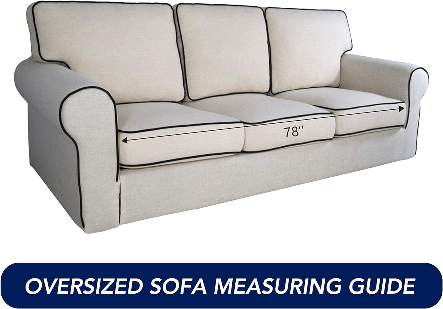 PureFit Reversible Quilted Sofa Cover, Water Resistant Slipcover Furniture Protector, Washable Couch Cover with Non Slip Foam and Elastic Straps for Kids, Pets (X Large, Dark Gray/Beige)