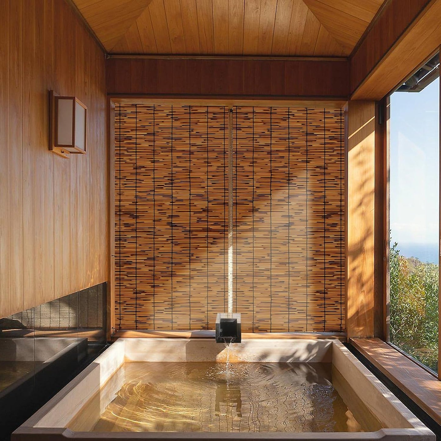 Natural Reed Fencing,4FT X 16.4FT Reed Screen Balcony Reed Fence Bamboo Screen Fencing for Outdoor Backyard Patio(Brown)