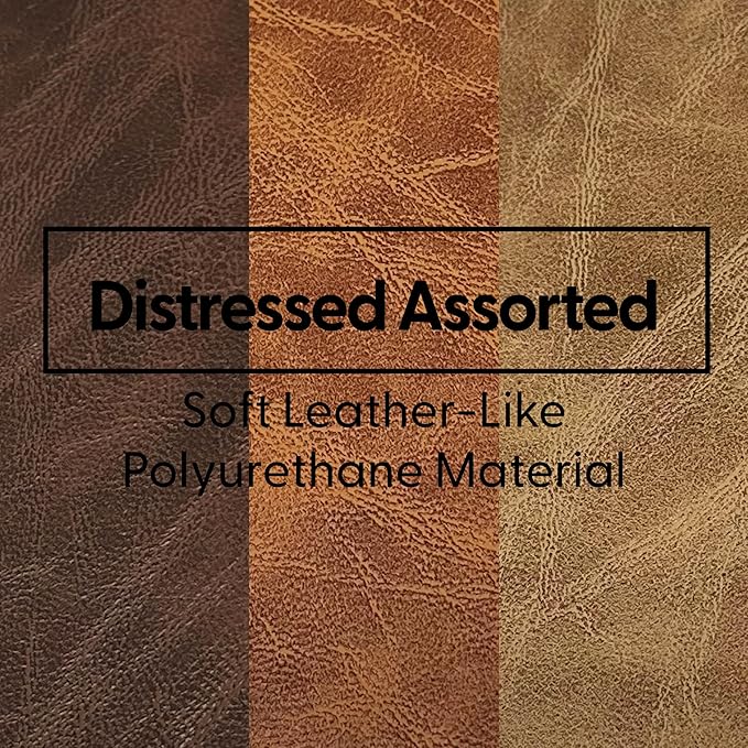 SoftScape Rustic Kid Playtime Climber, Indoor Active Playset for Toddlers and Children, Safe Soft Foam for Crawling and Sliding (3-Piece Set) - Distressed Faux Leather Assorted