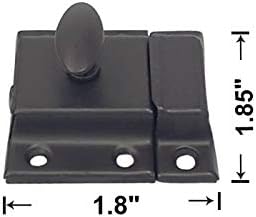 QCAA Oval Turn Cabinet Latch, for Cupboard & Other Furniture, Small, ORB Oil Rubbed Bronze Coated Finish, 4 Pack, Made in Taiwan