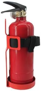 Fire Extinguisher Mount,Wall Mounted Metal Bracket,Compatible with 2.5 lb Fire Extinguishers, Red Powder Layer (2.5LB red 2pcs)